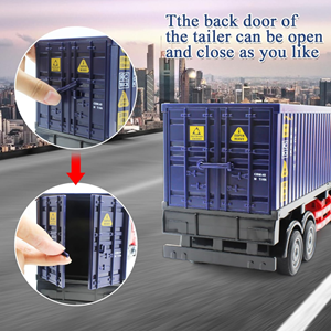 ماشین کنترلی تریلی کانتینردار بزرگ Remote Control TRANSPORT TRUCK مقیاس 1:24_اسباب بازی
